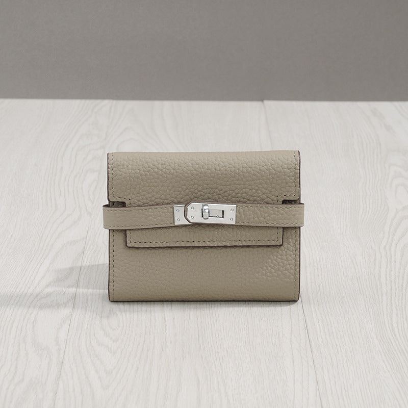 Women's Kelly Short Genuine Leather Lady's Three Ladies Wallets