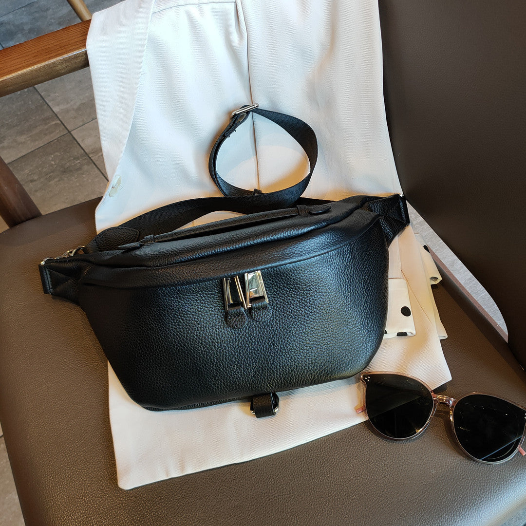 Women's Simple First Layer Cowhide Soft Disco Bags