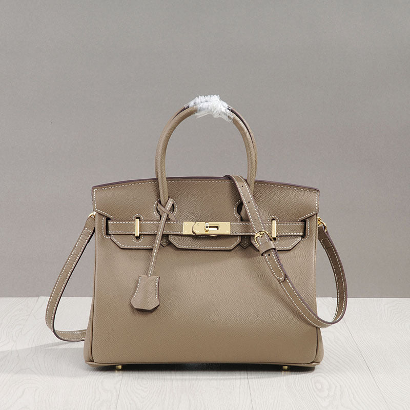 Women's Trendy Plaid Genuine Leather Cross Pattern Crossbody Bags