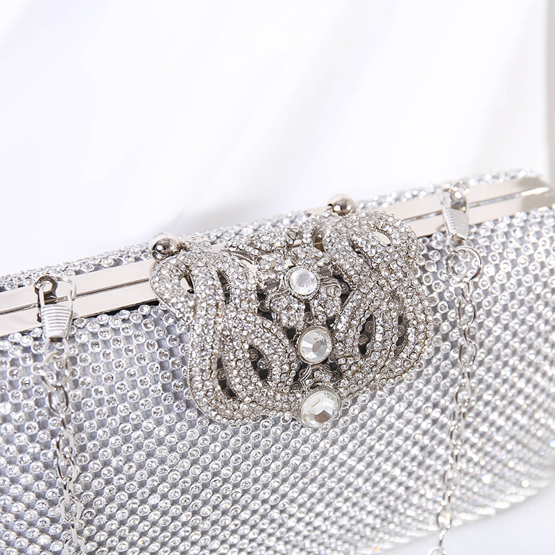 Over Diamond Hand-held Banquet Chain Bridal Evening Bags