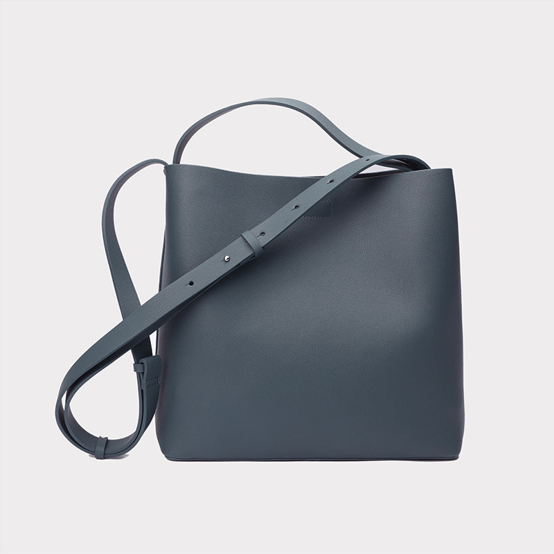 Women's Genuine Leather Fashion Simple Big Crossbody Bags