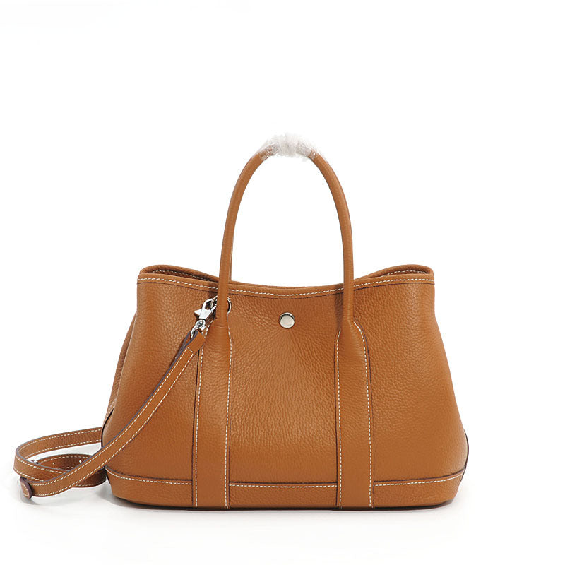 Women's Korean Style Simple Litchi Pattern Top Crossbody Bags