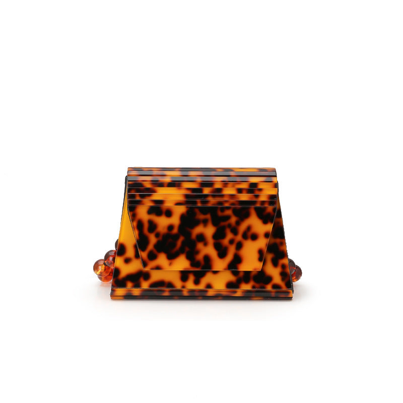 Women's Trapezoidal Hawksbill Acrylic Dinner Creative Beaded Evening Bags