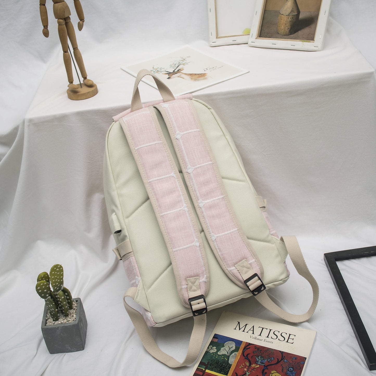 Female Canvas Double College Style Junior Backpacks