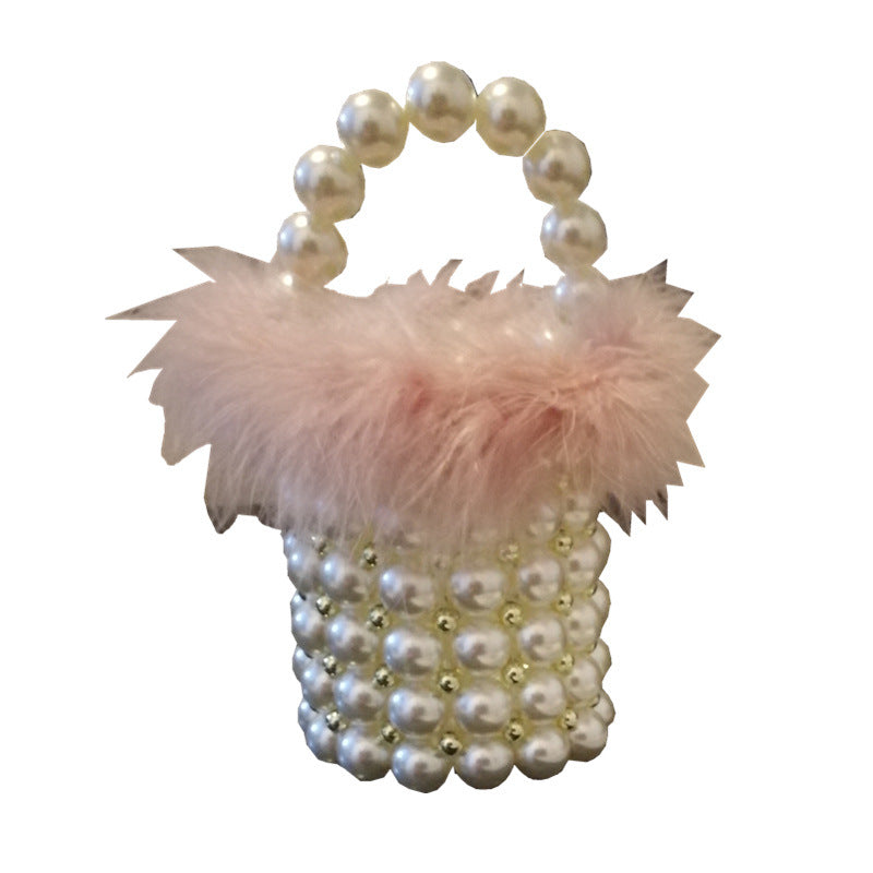 Retro Fairy Portable Hand-woven Beads Pearl Handbags