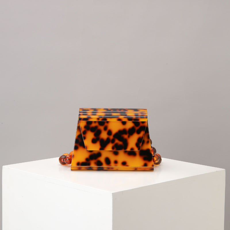 Women's Trapezoidal Hawksbill Acrylic Dinner Creative Beaded Evening Bags