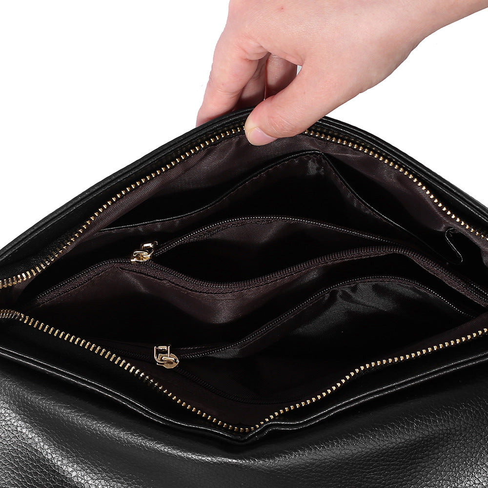 Women's Genuine Leather Clutch Fashion Dinner Large Shoulder Bags