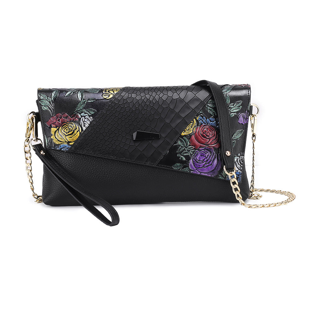 Women's Genuine Leather Clutch Fashion Dinner Large Shoulder Bags