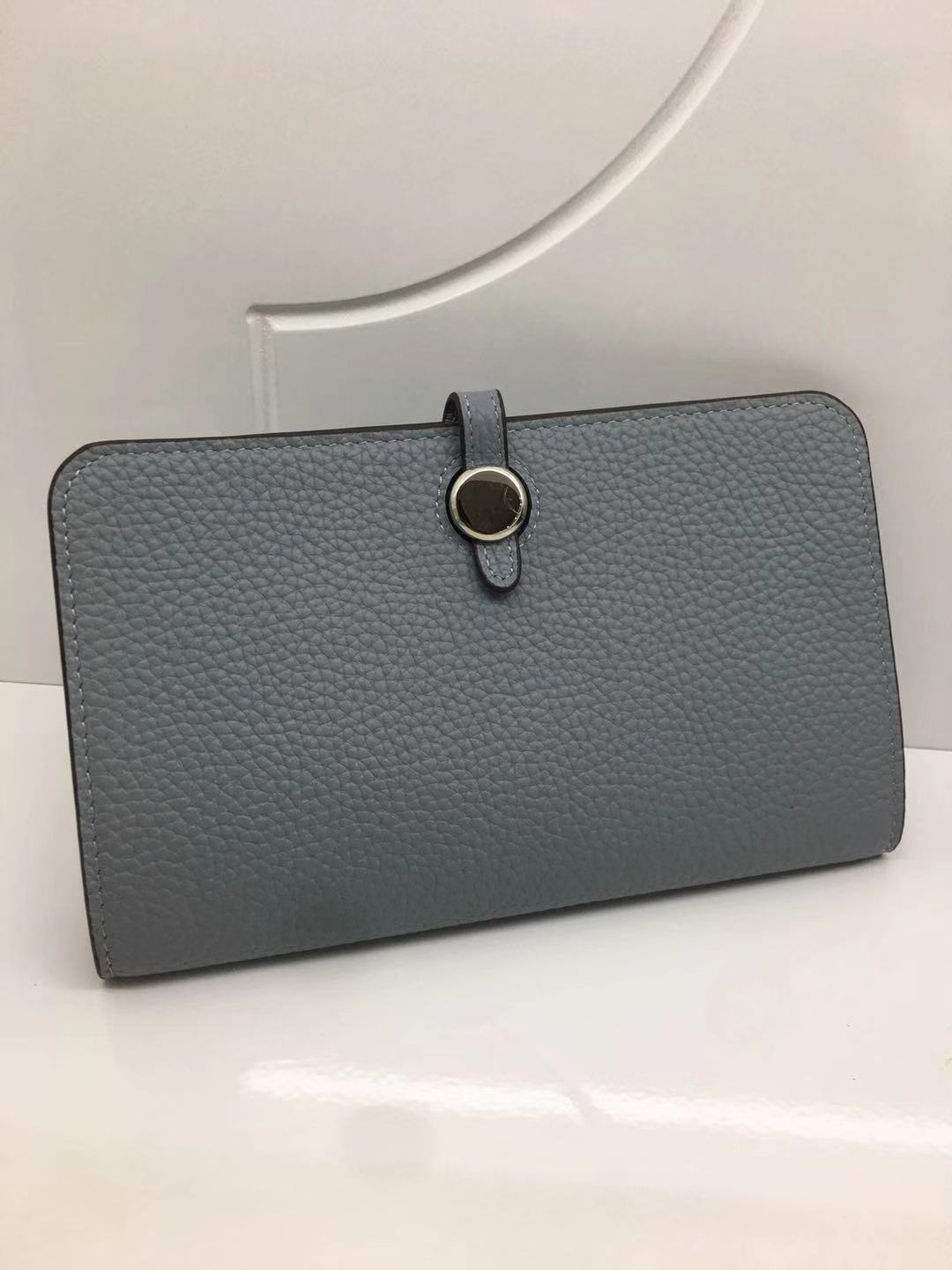Top Layer Cowhide Lychee Pattern Korean Style Long Genuine Ladies Wallets