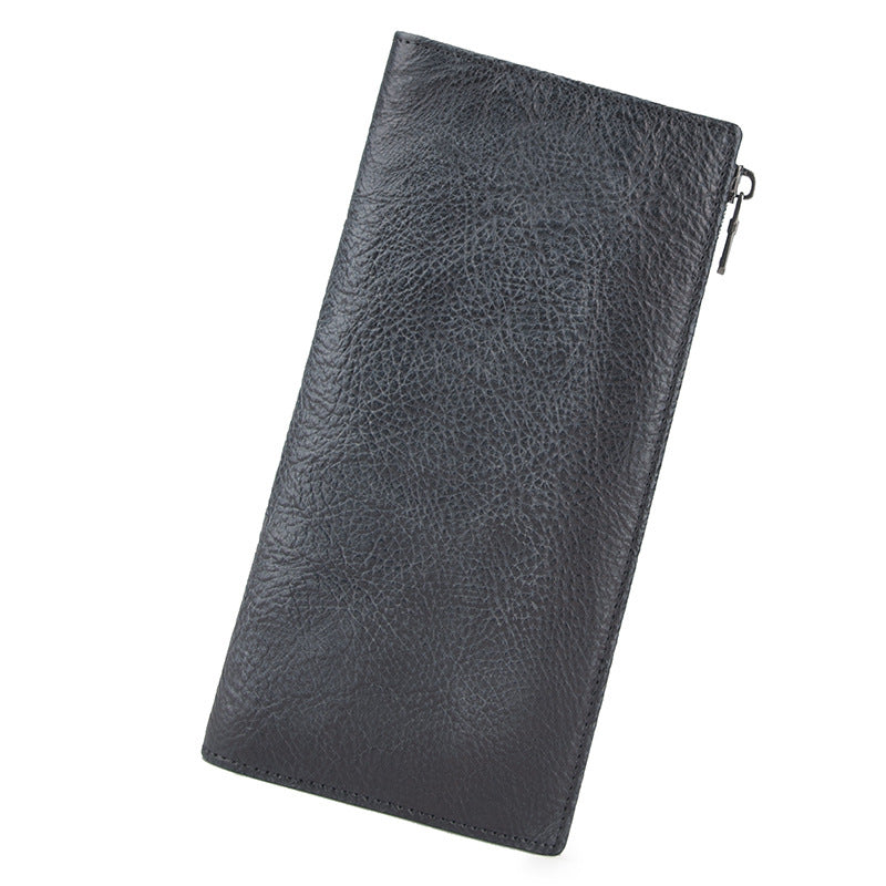 Men's Long Leather Zipper Cattle Fashionable Clutch Men's Wallets