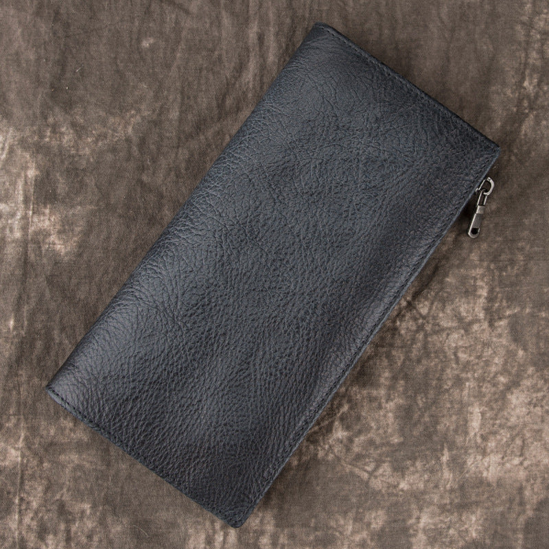 Men's Long Leather Zipper Cattle Fashionable Clutch Men's Wallets