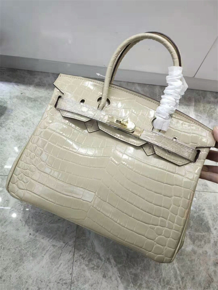 Platinum Macaron Series Crocodile Pattern Portable Shoulder Bags