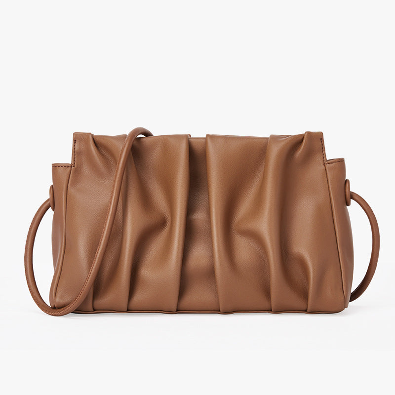 Women's Cloud Genuine Leather Pouch Female Fashion Shoulder Bags