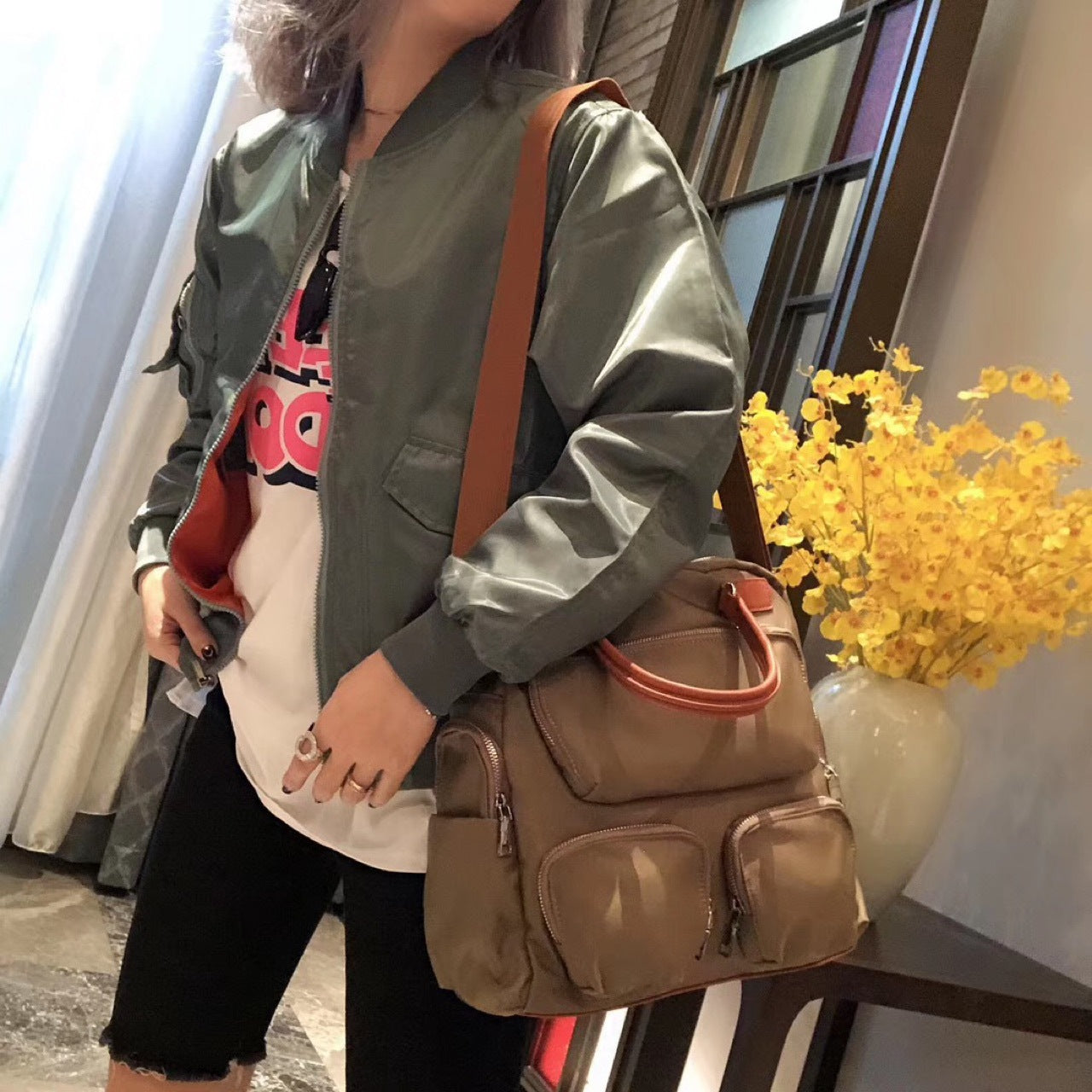 Korean High-grade Nylon Cloth Versatile Fashion Backpacks