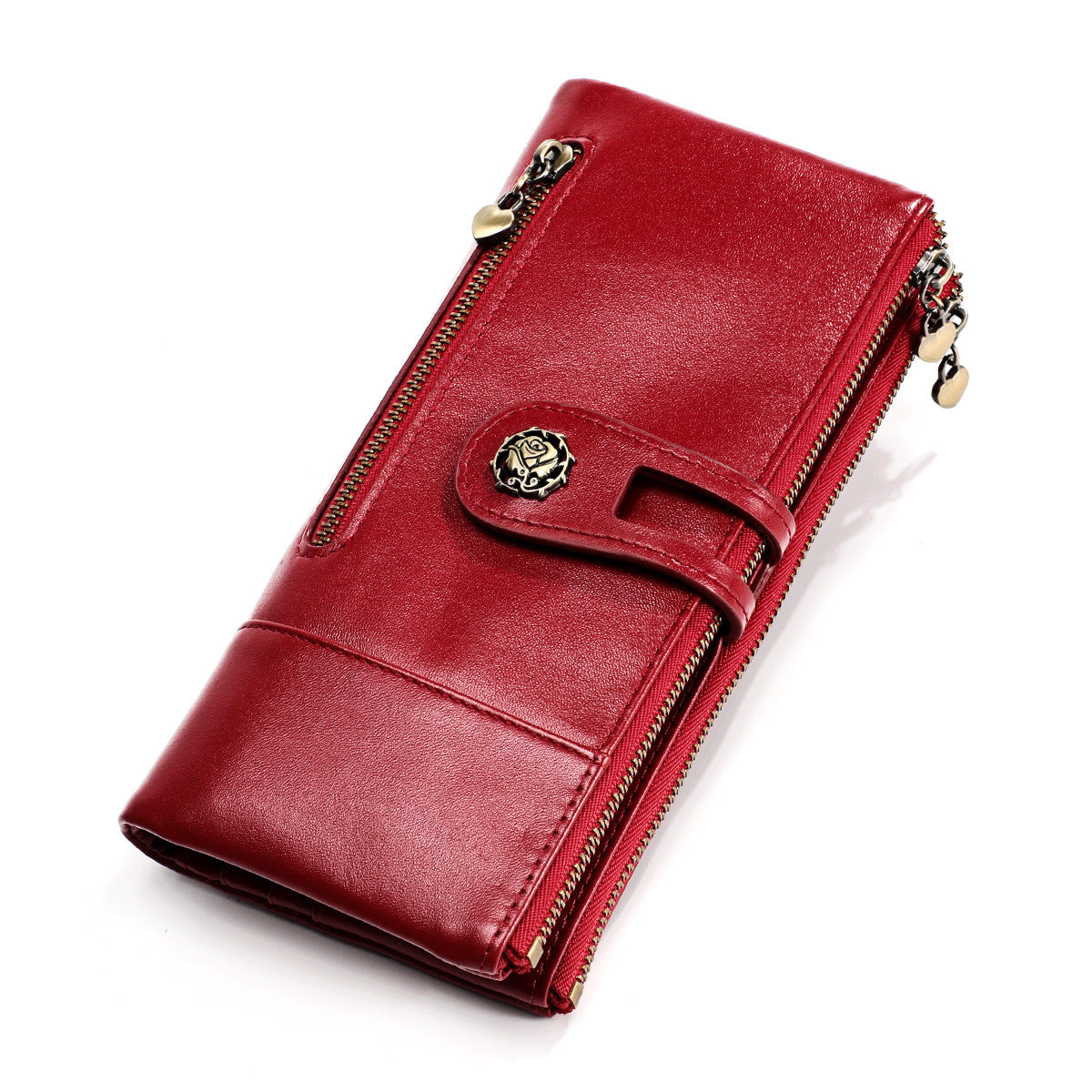 Women's Retro Leather Swiping Long Fashion Clutch Ladies Wallets