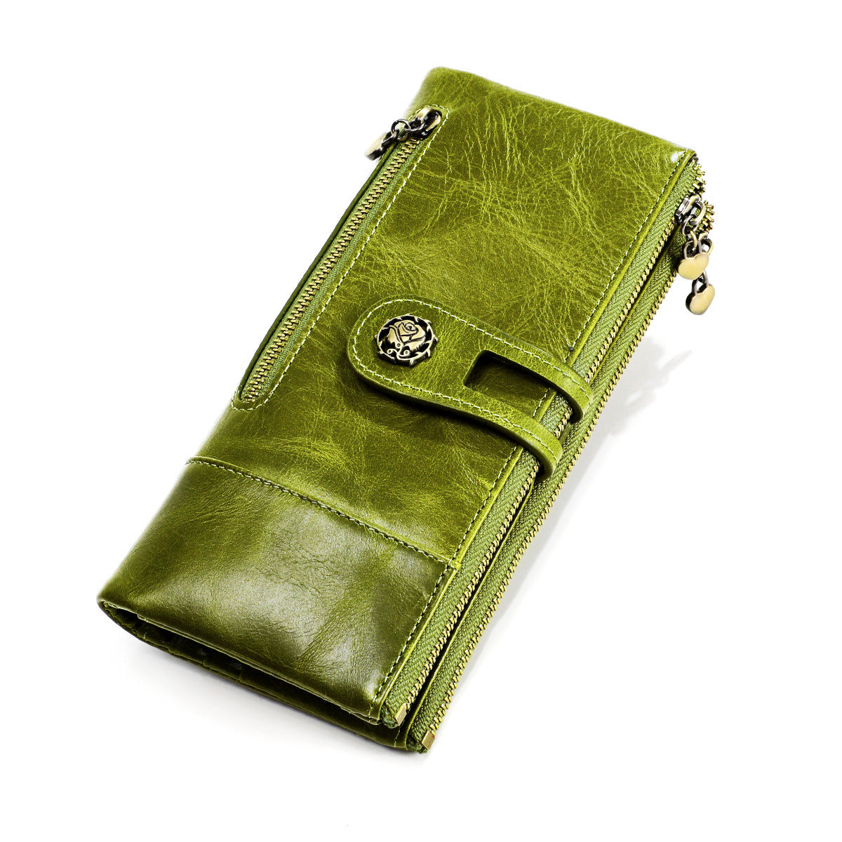 Women's Retro Leather Swiping Long Fashion Clutch Ladies Wallets