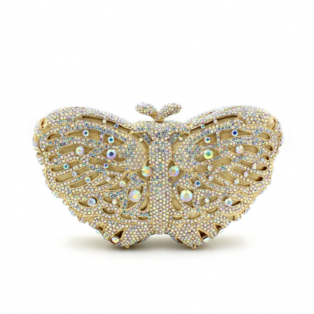 Diamond Clutch Hollow Hard Box Over Banquet Bags