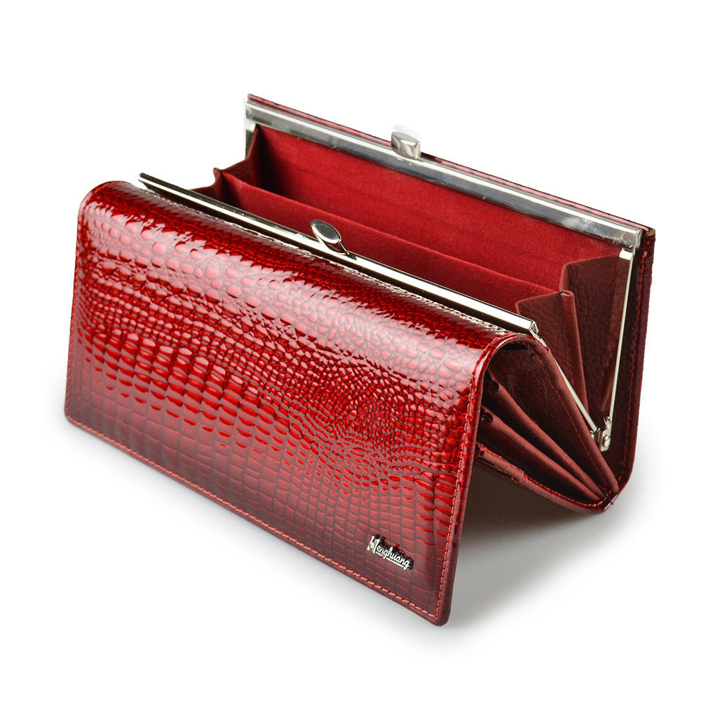 Glamorous Women's Leather Patent Fashion Clutch Ladies Wallets
