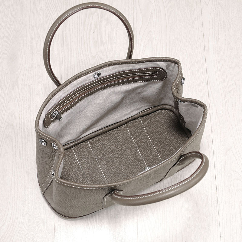 Women's Korean Style Simple Litchi Pattern Top Crossbody Bags