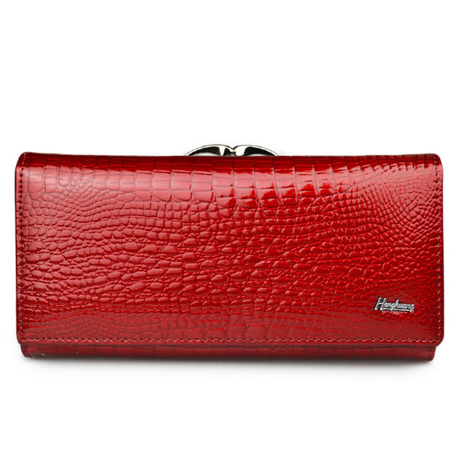 Glamorous Women's Leather Patent Fashion Clutch Ladies Wallets