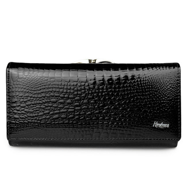 Glamorous Women's Leather Patent Fashion Clutch Ladies Wallets