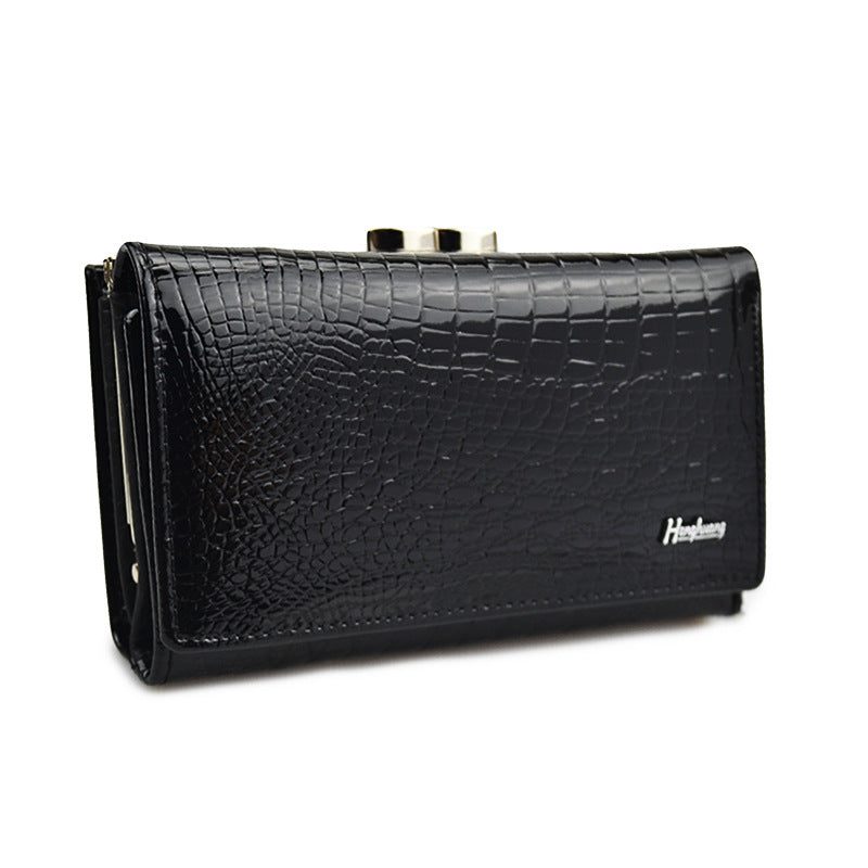 Women's Short Russian Genuine Leather Banknote Mobile Ladies Wallets
