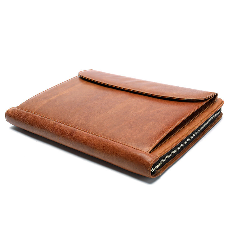 Men's Business Trip First Layer Cowhide Holding Bags