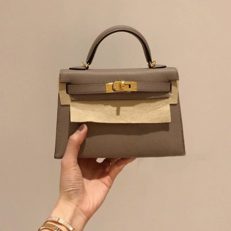 Women's Palm Print Second Generation Kelly Cowhide Handbags