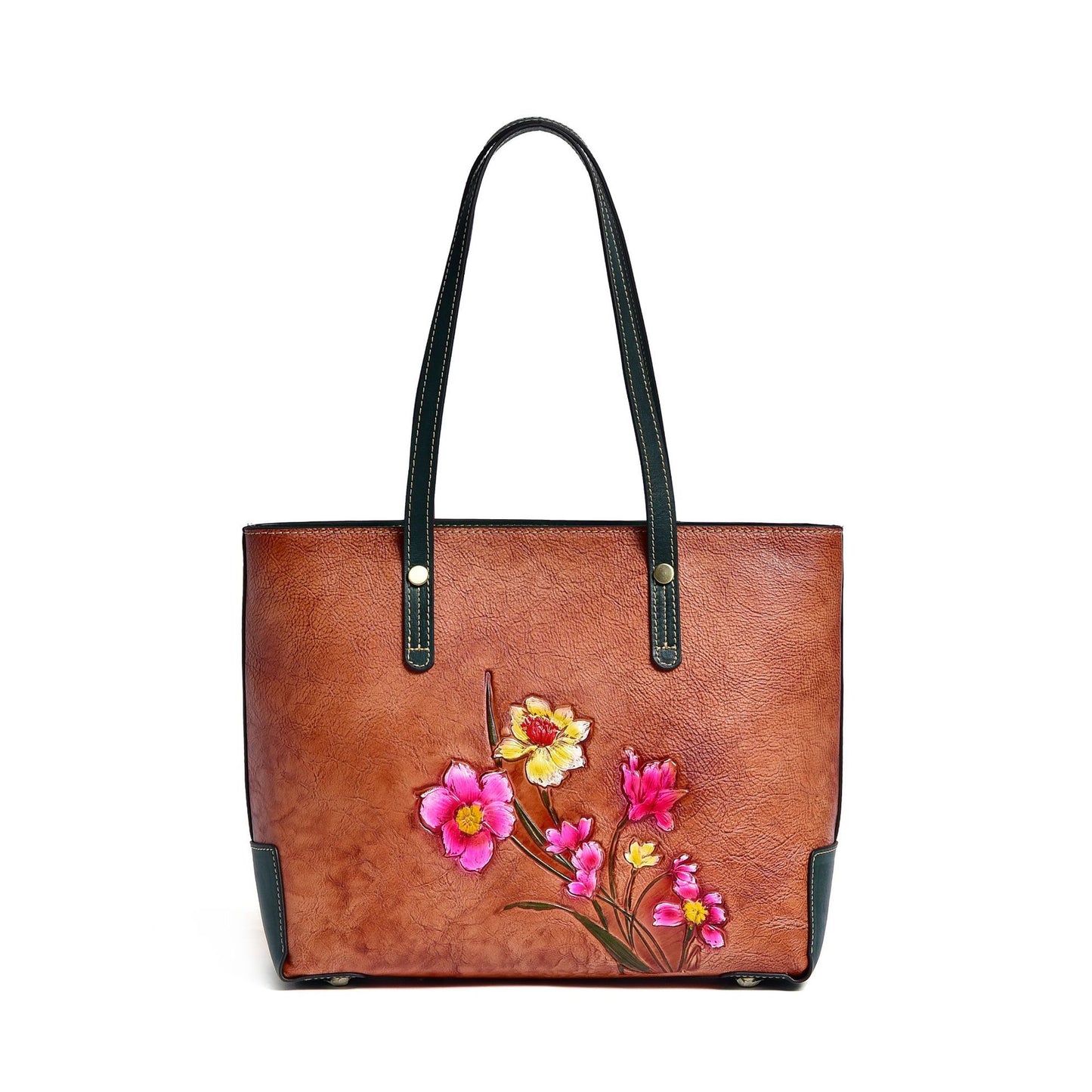 Women's First Layer Cowhide Retro Cattle Leather Shoulder Bags