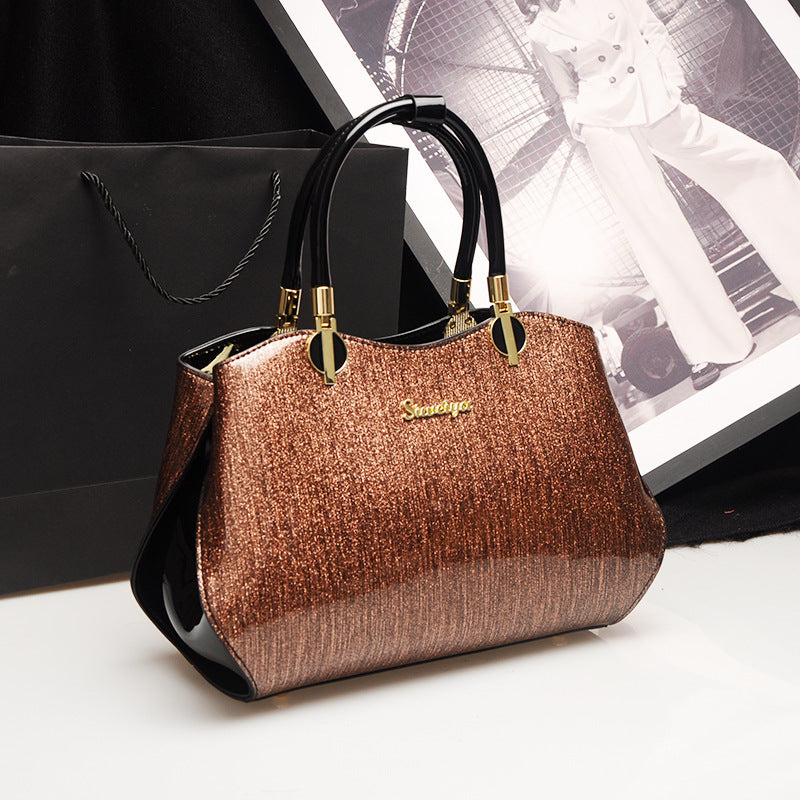 Women's Fashion Female Patent Leather Mother Bags