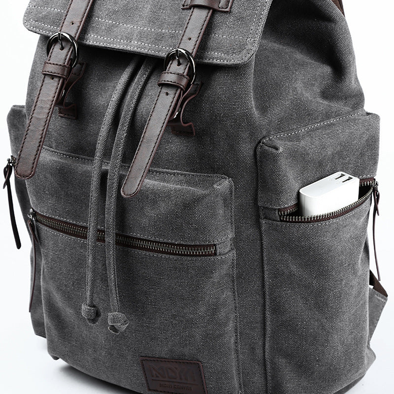 Men's Canvas Simple Large Capacity Computer Backpacks