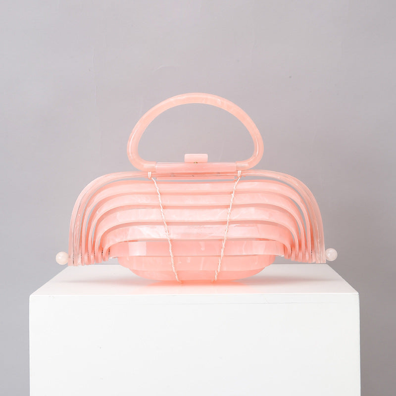 Cage Design Basket Hollow Hand Vacation Evening Bags