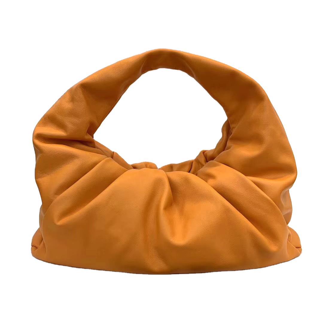 Hand Croissant Large Capacity Clip Pleated Handbags