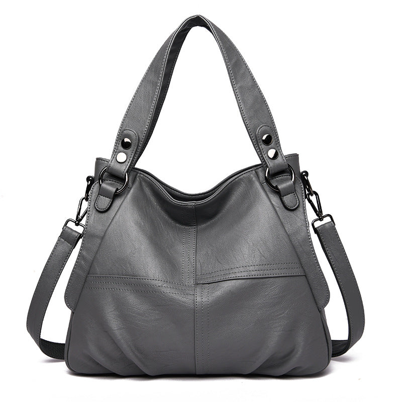 Women's Leather Mom Large Capacity Sheepskin Soft Shoulder Bags
