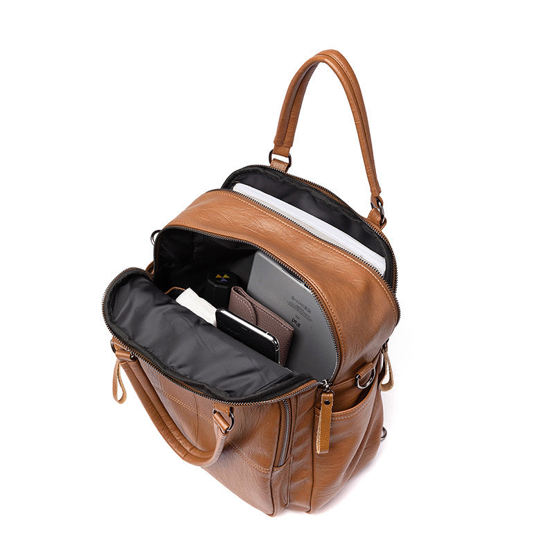 Women's Creative Attractive Leather Korean Multifunctional Backpacks