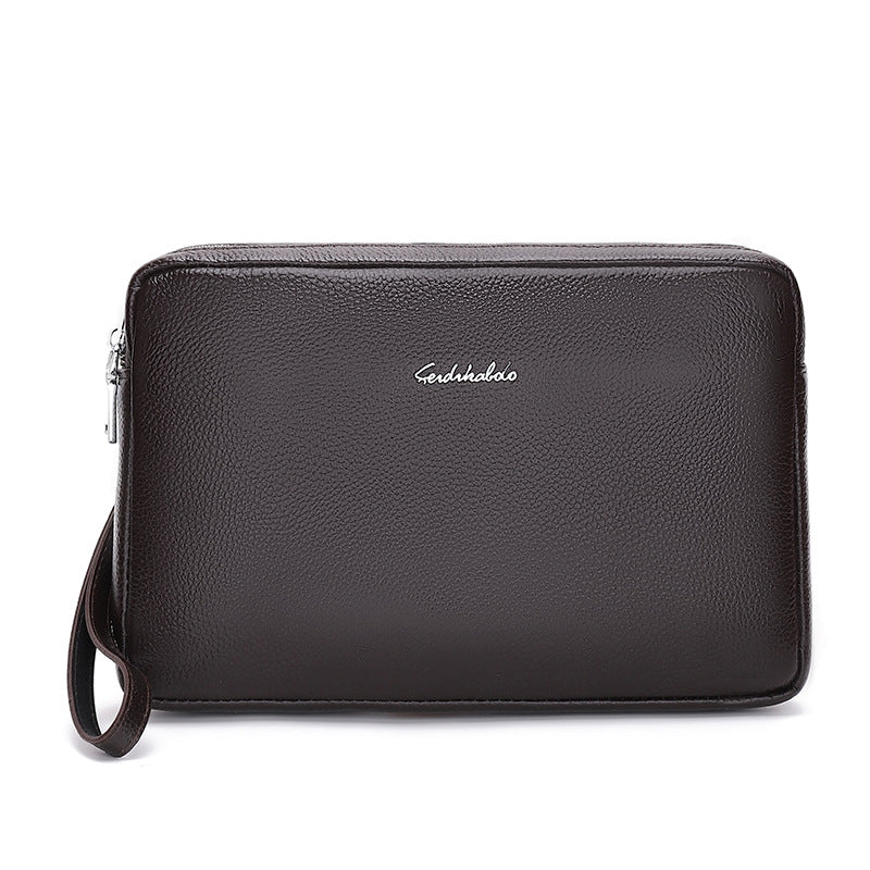 Men's Clutch Genuine Leather Hand Grab First Layer Cowhide Business Men's Handbags