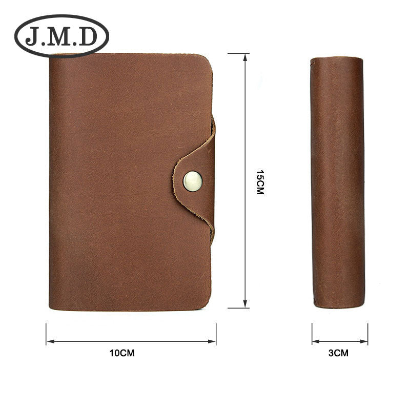 Men's Crazy Horse Leather Two Fold Genuine Men's Wallets