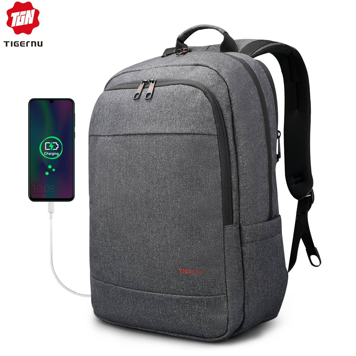 Men's Commuter Business Trendy Charging Waterproof Large Backpacks