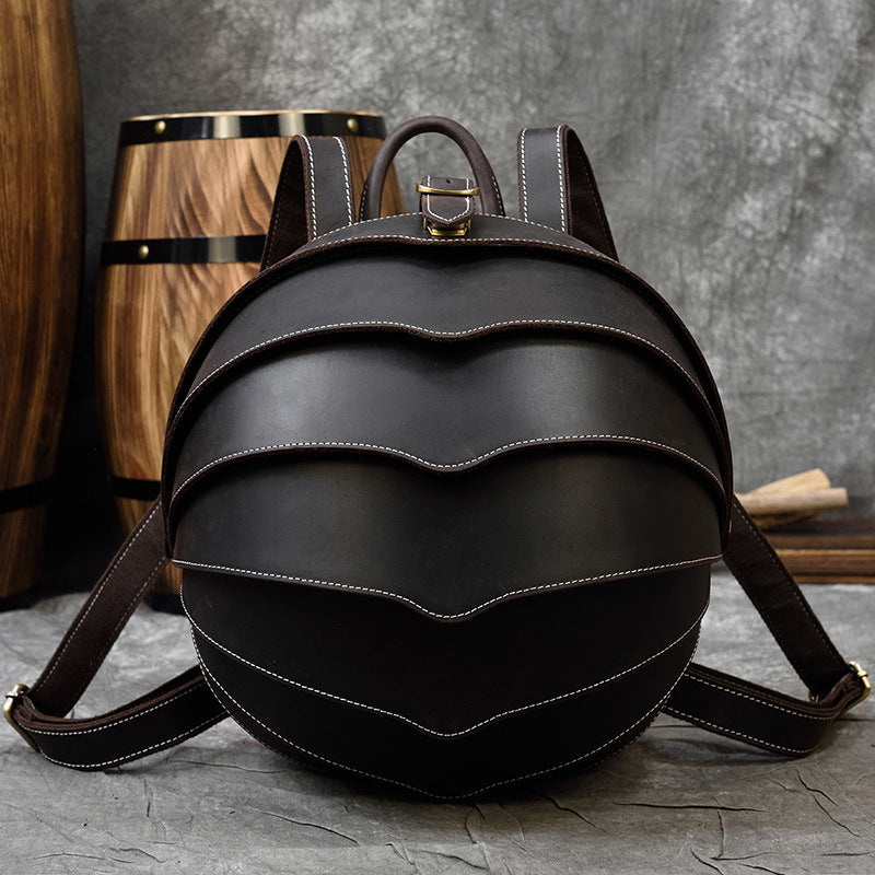 Women's Genuine Leather Fashion Personalized Beetle Unisex Backpacks