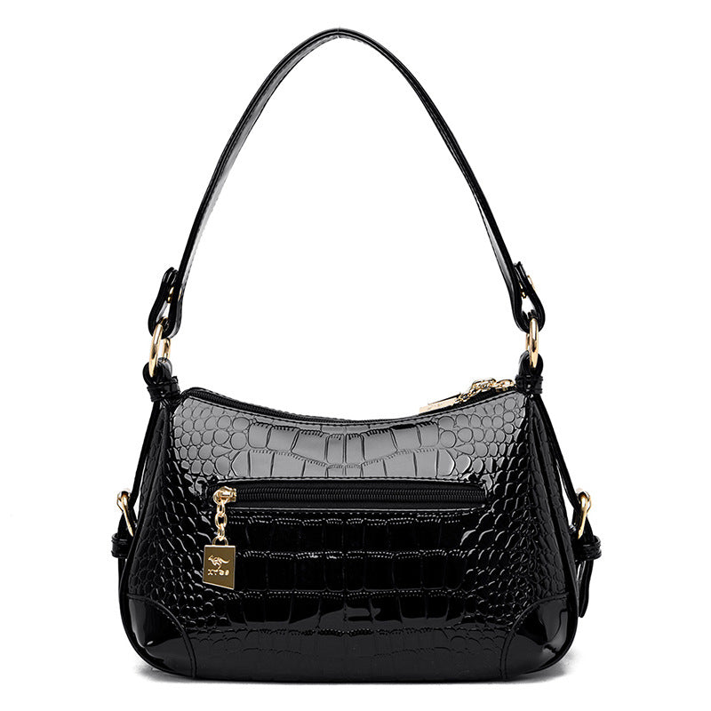Women's Patent Leather Glossy Mother Korean Dignified Shoulder Bags