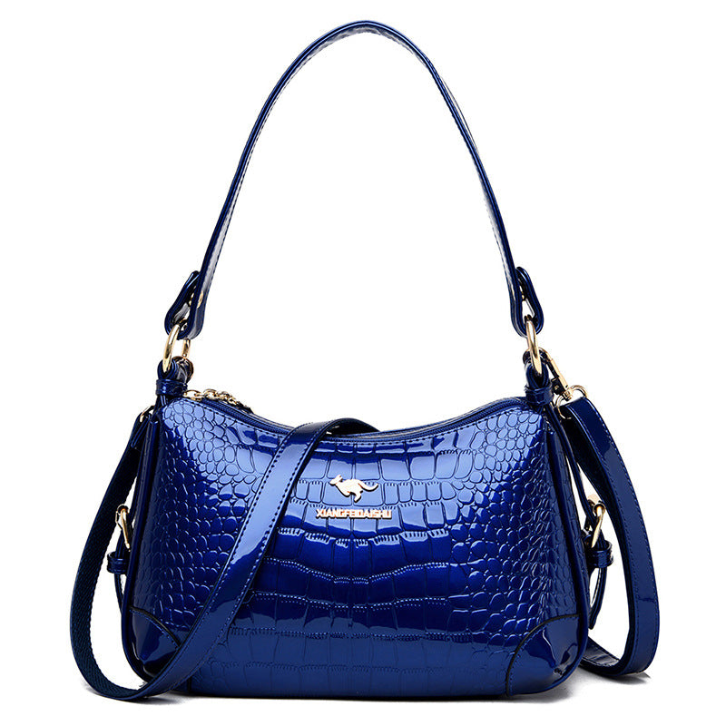 Women's Patent Leather Glossy Mother Korean Dignified Shoulder Bags