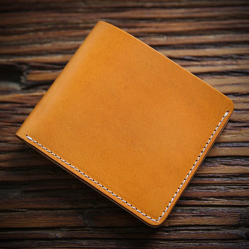 Men's Handmade Retro Leather First Layer Cowhide Men's Wallets
