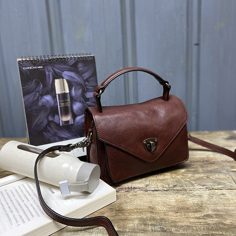 Women's Retro Envelope Mini Cowhide Fashion Crossbody Bags