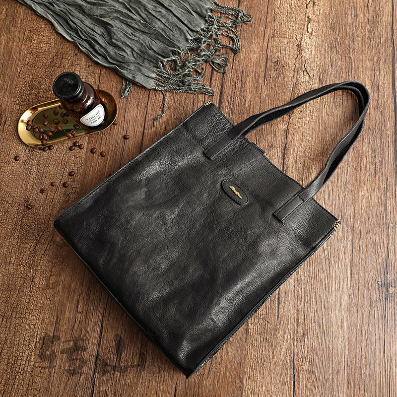Women's Shopping Leisure Retro Light Washed Worn Handbags