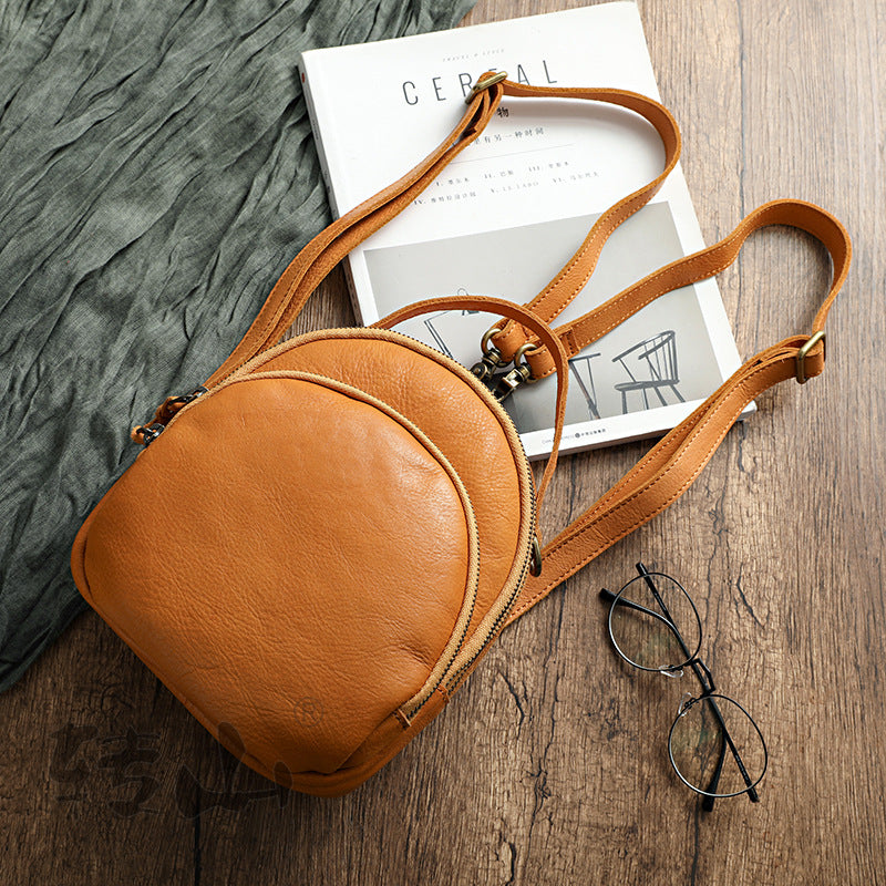 First Layer Cowhide Retro Vegetable Tanned Backpacks