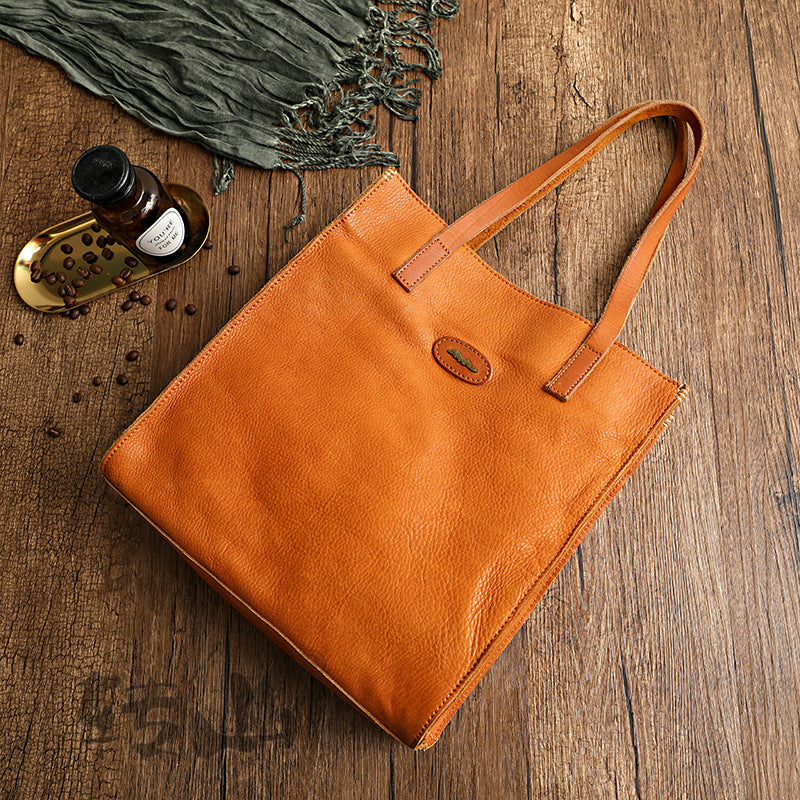 Women's Shopping Leisure Retro Light Washed Worn Handbags
