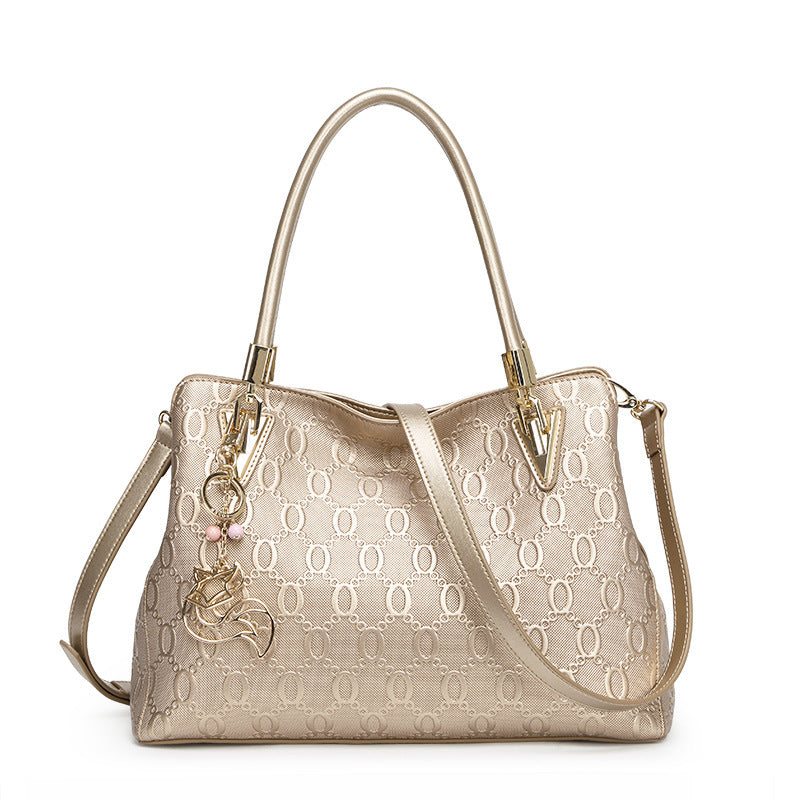 Women's Genuine Leather Light Luxury For Mom Shoulder Bags