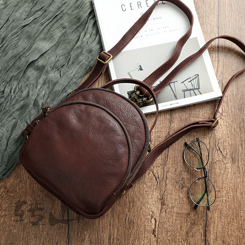 First Layer Cowhide Retro Vegetable Tanned Backpacks