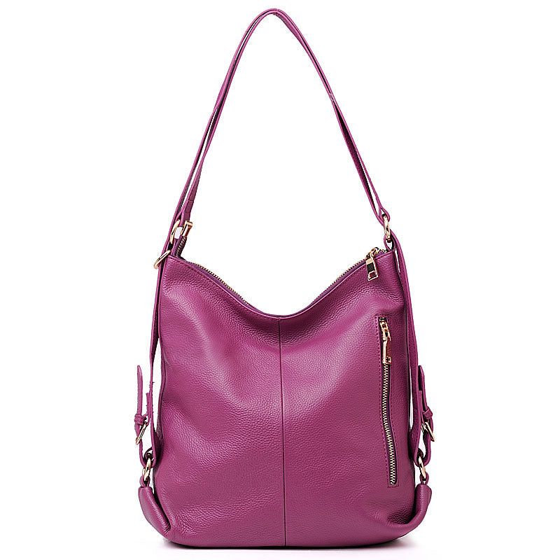 Women's College First Layer Cowhide Genuine Leather Backpacks