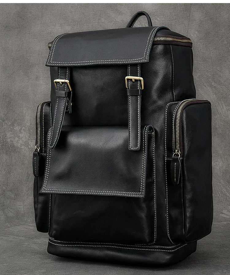 Women's & Men's & First Layer Leather Crazy Horse Backpacks